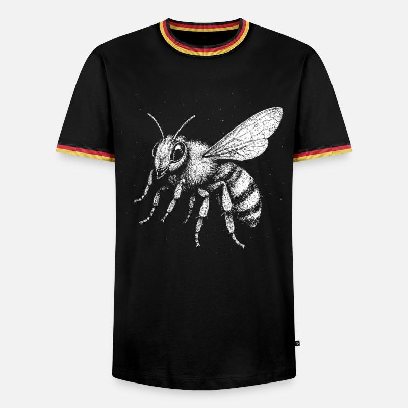 A bee - Men's Ringer Shirt - black/tricolour