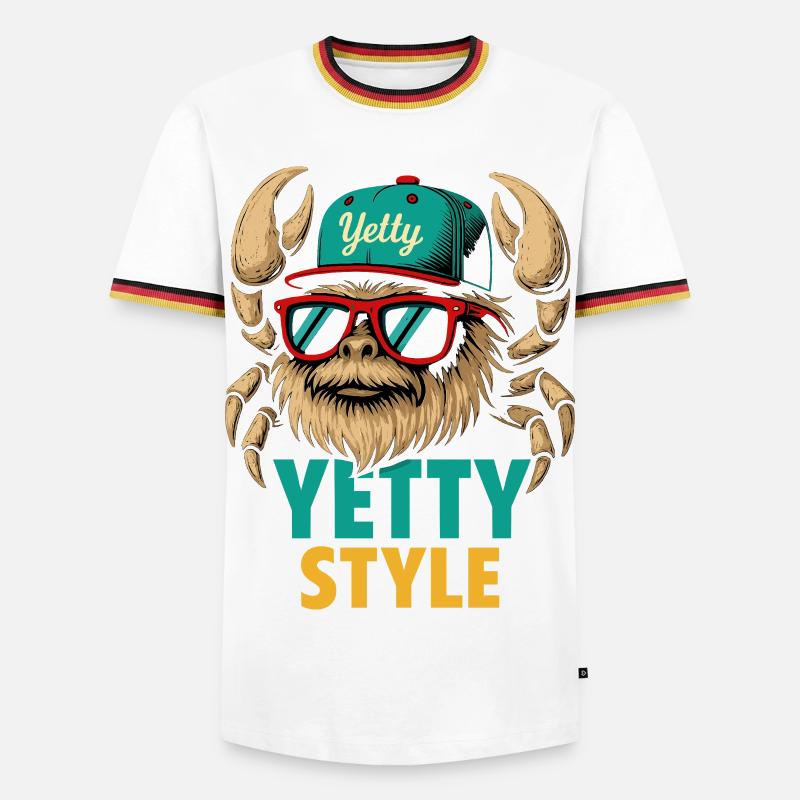 Yetty Style Yeti Graphic - Men's Ringer Shirt - white/tricolour
