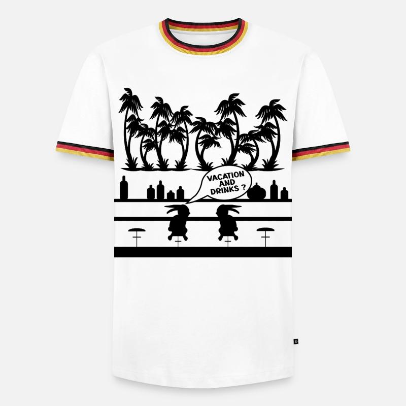 VACATION DRINKS BAR - Men's Ringer Shirt - white/tricolour