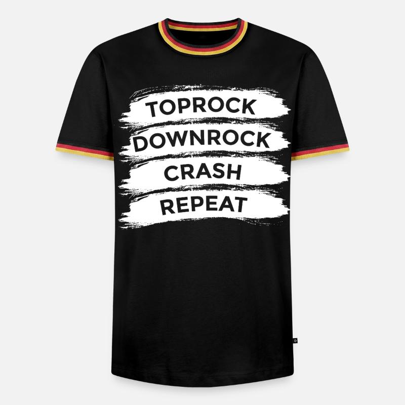 Breakdance Techniques - Men's Ringer Shirt - black/tricolour