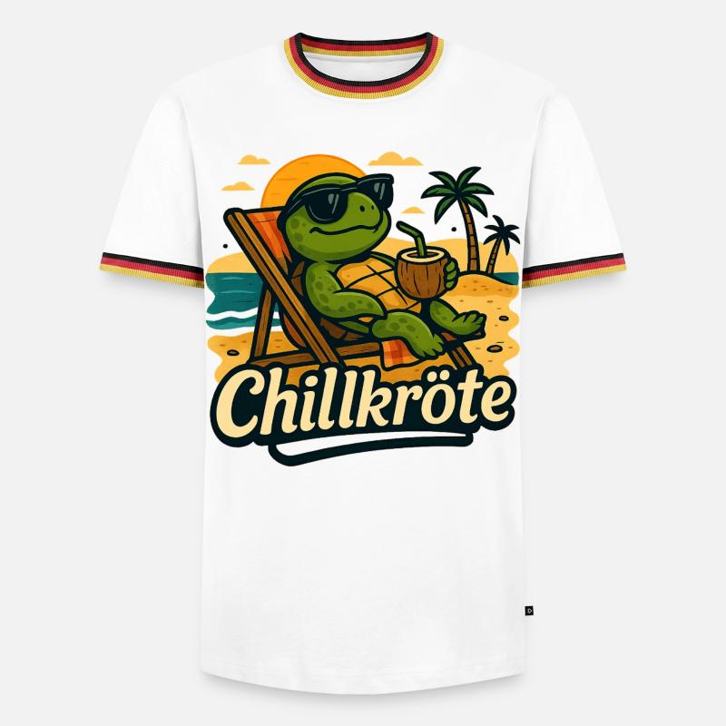 Chill toad - just take it slow - Men's Ringer Shirt - white/tricolour