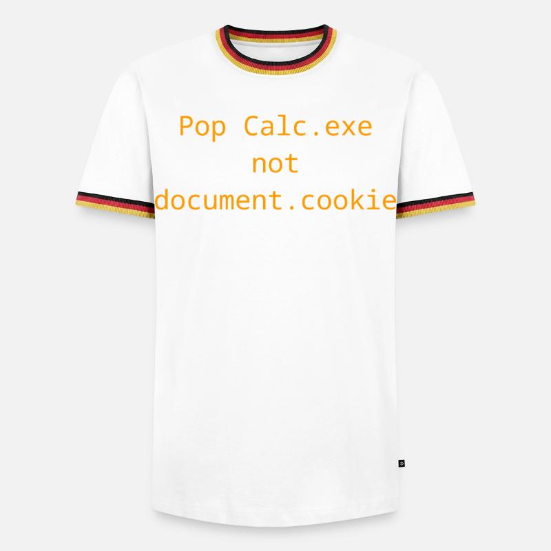 Vulnerability Exploit t-shirt - Calc.exe - XSS - Men's Ringer Shirt - white/tricolour