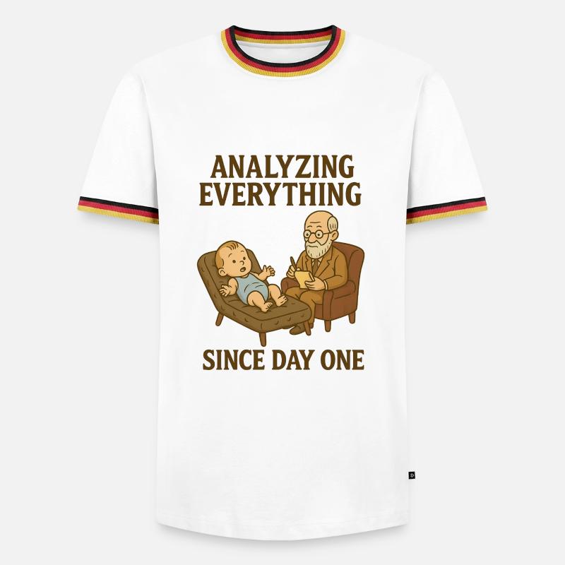 Analyzing everthing since day one - Men's Ringer Shirt - white/tricolour