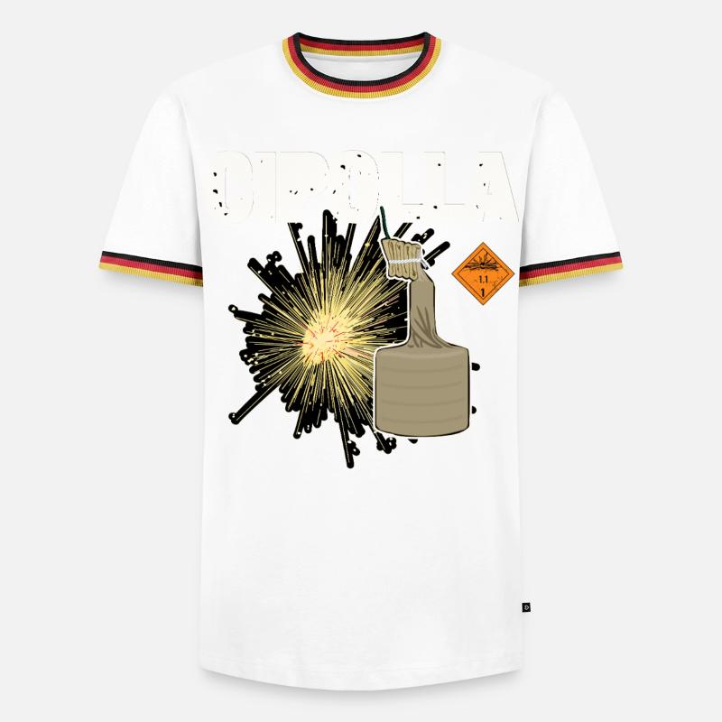Cipolla Pyro - Koszulka męska z kontrastowymi wstawkami - czarny/trójkolorowy