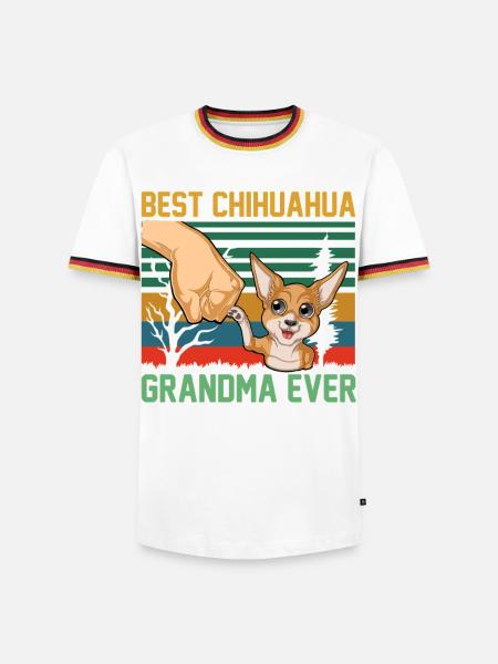 Chihuahua - T-shirt contrasté Homme - blanc/tricolore