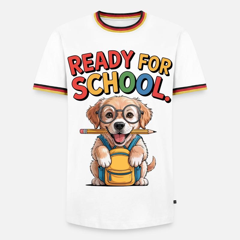 School Pup - Men's Ringer Shirt - white/tricolour