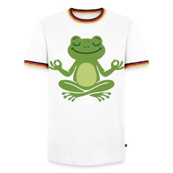 Mental Health Awareness Affirmation - Men's Ringer Shirt - white/tricolour - Front - AI Model Female 172 light (172cm) & AI Model Male 185 light (185cm)