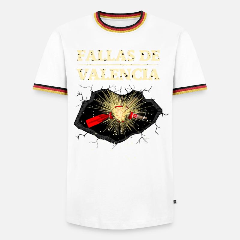 Fallas de Valencia Explosions - Men's Ringer Shirt - white/tricolour