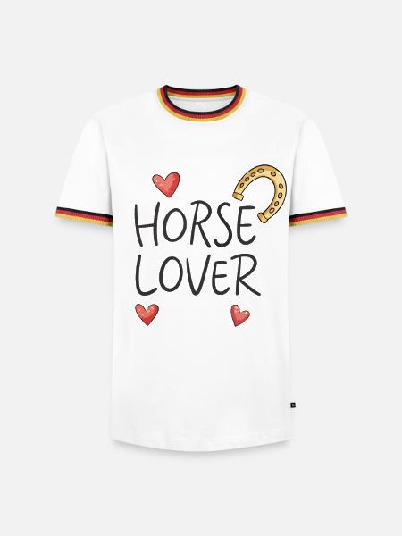 Love Horses Visual - Men's Ringer Shirt - white/tricolour