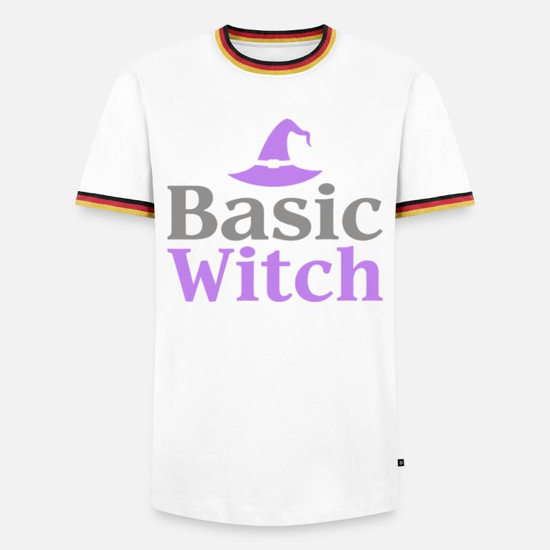 Basic Witch Halloween Saying Quote - Men's Ringer Shirt - white/tricolour