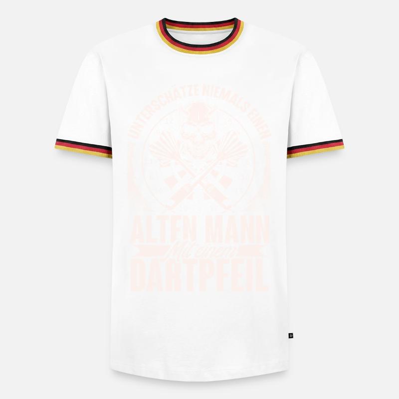 darts - Men's Ringer Shirt - black/tricolour