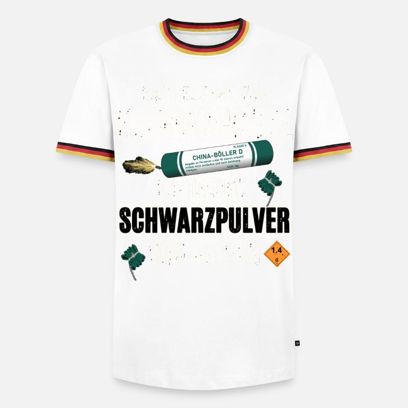 Pyrotechniker Pyro - Männer Kontrast-T-Shirt - Schwarz/Dreifarbig