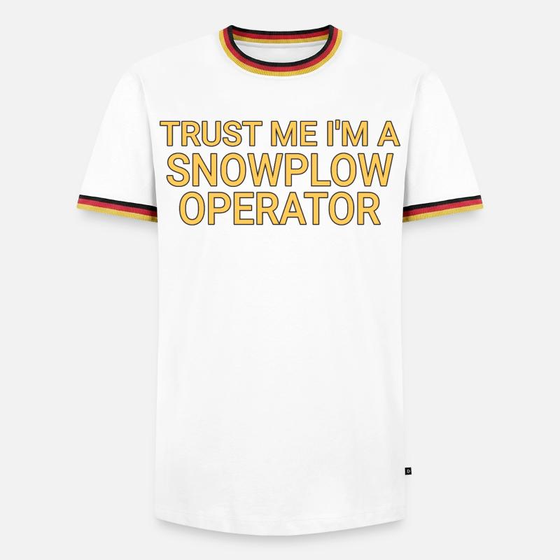 Snowplow Operator Trust Me Schneepflugfahrer - Männer Kontrast-T-Shirt - Weiß/Dreifarbig