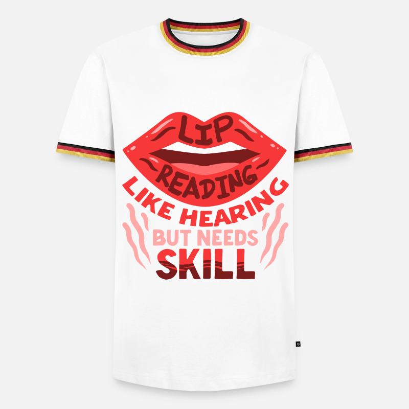 Deaf Deaf Hearing Impairment - Men's Ringer Shirt - white/tricolour