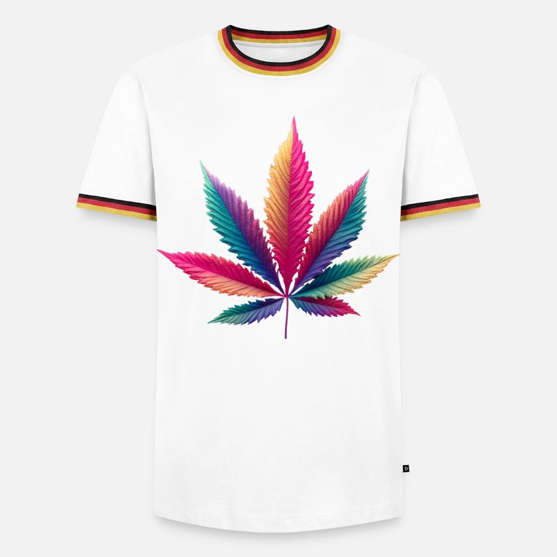 Cabbage leaf - Men's Ringer Shirt - white/tricolour