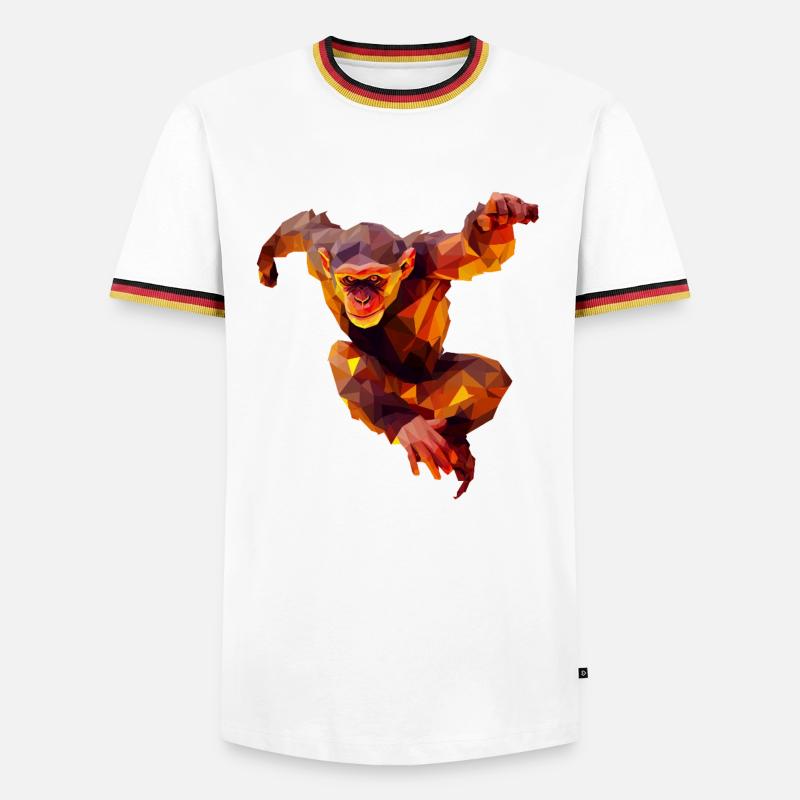 Polygon Orangutan Sprinter - Men's Ringer Shirt - white/tricolour
