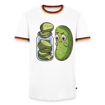 Funny Gift Idea for Woman Who Loves Cooking - Men's Ringer Shirt - white/tricolour - Front - AI Model Female 172 light (172cm) & AI Model Male 185 light (185cm)
