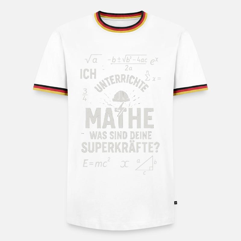 Math Superpowers – I Distinguish Math Teachers - Men's Ringer Shirt - white/tricolour
