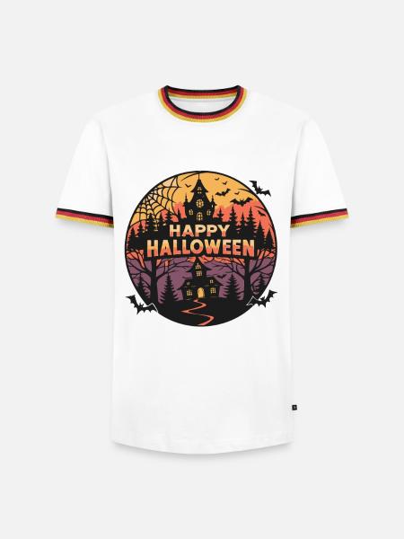 Halloween Ghostly Castle - Men's Ringer Shirt - white/tricolour