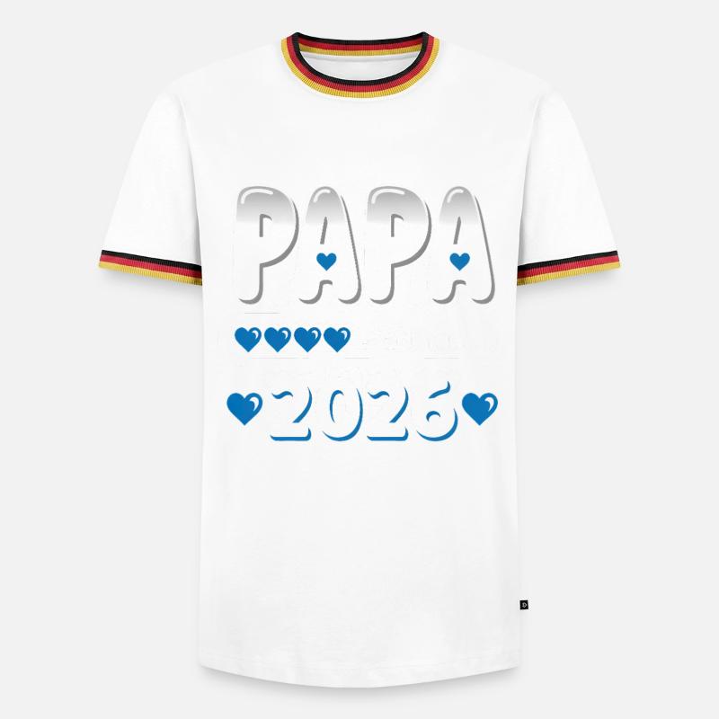 2026 Papa Loading – werdender Vater Geschenk - Männer Kontrast-T-Shirt - Weiß/Dreifarbig