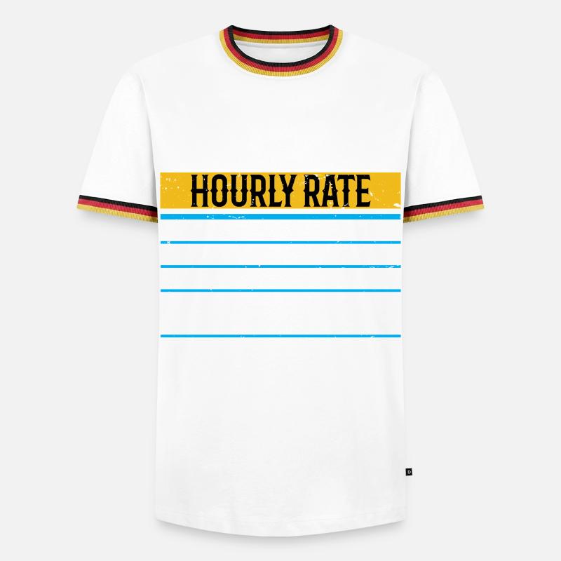 Programmer Funny Hourly Rate - Men's Ringer Shirt - white/tricolour