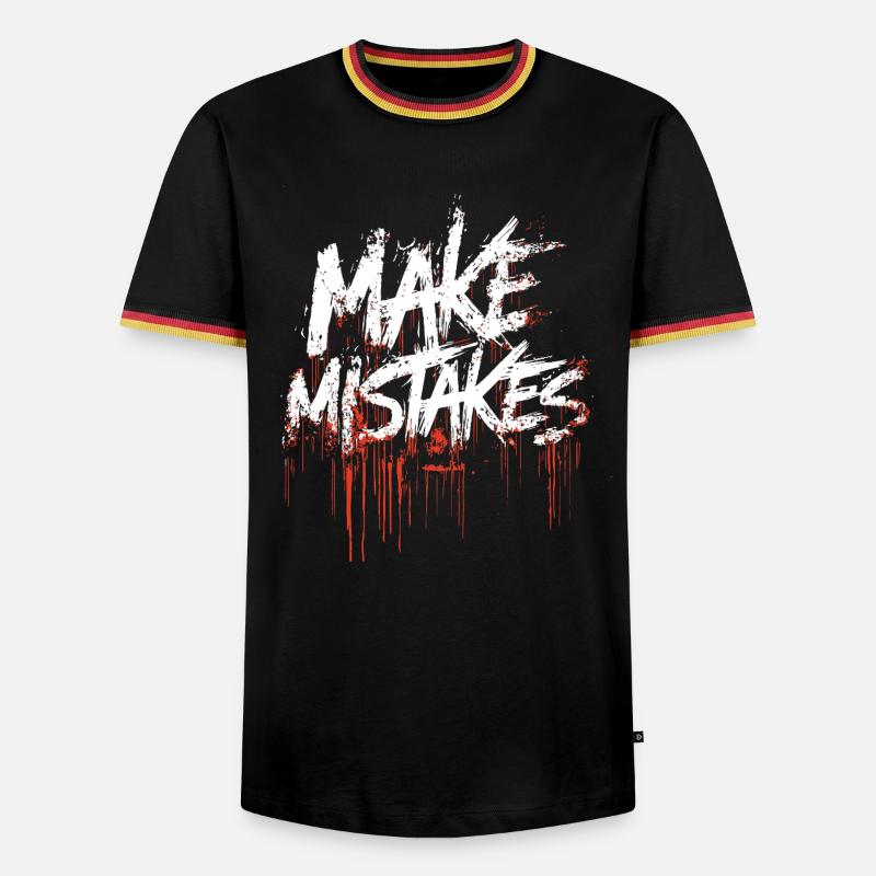 Make mistakes - Men's Ringer Shirt - black/tricolour