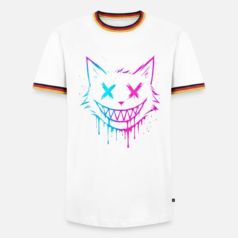 Cat Splash - Men's Ringer Shirt - white/tricolour