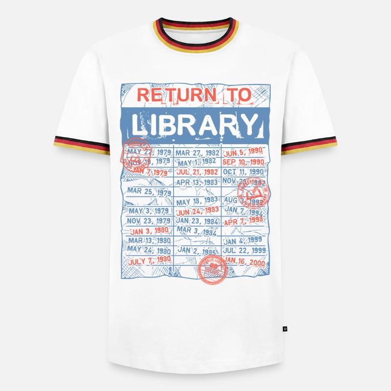 Library Day Librarian Reading Librarian - Men's Ringer Shirt - white/tricolour