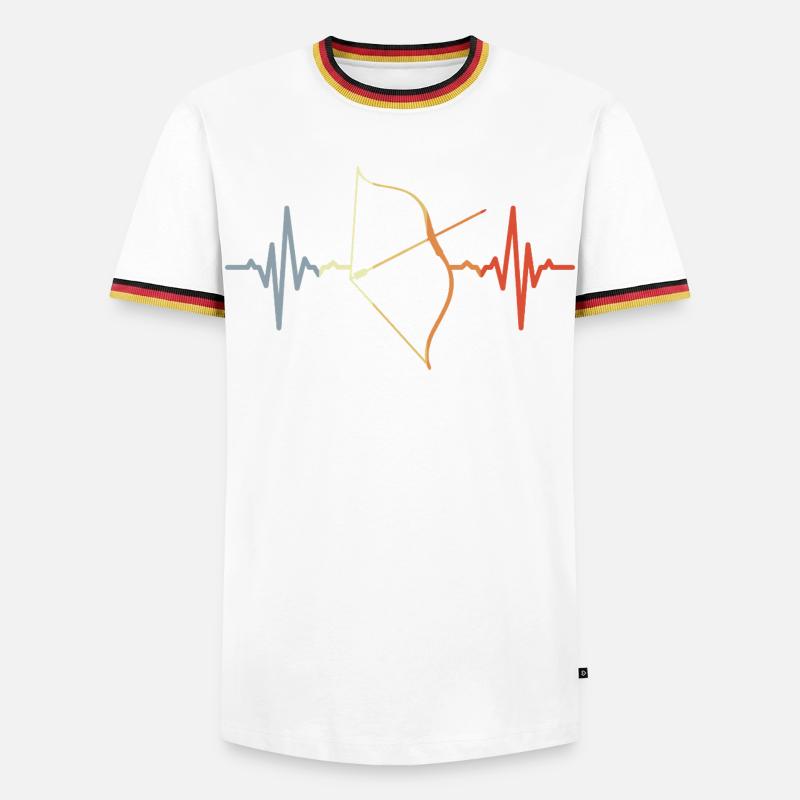 Composite bow cardiogram - Men's Ringer Shirt - white/tricolour