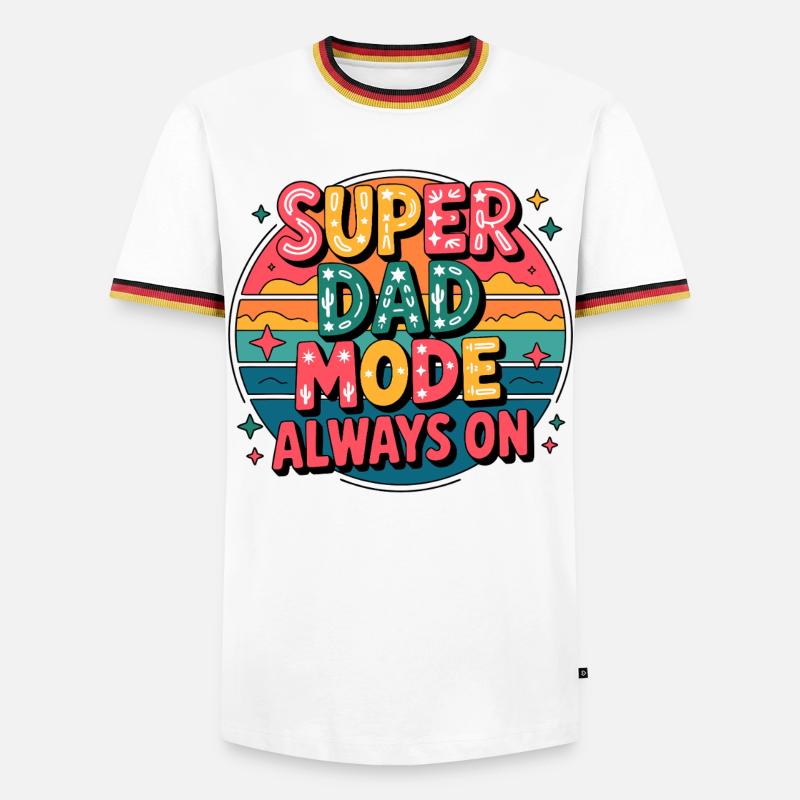 Super Dad Mode Always Active - Men's Ringer Shirt - white/tricolour