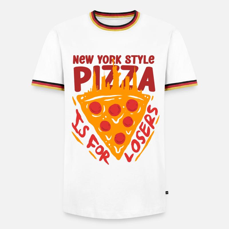 Deep Dish Pizza Chicargo - Men's Ringer Shirt - white/tricolour