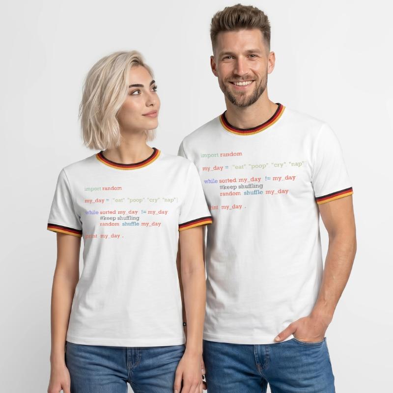 Funny python code about everyday life, baby Men's Ringer Shirt