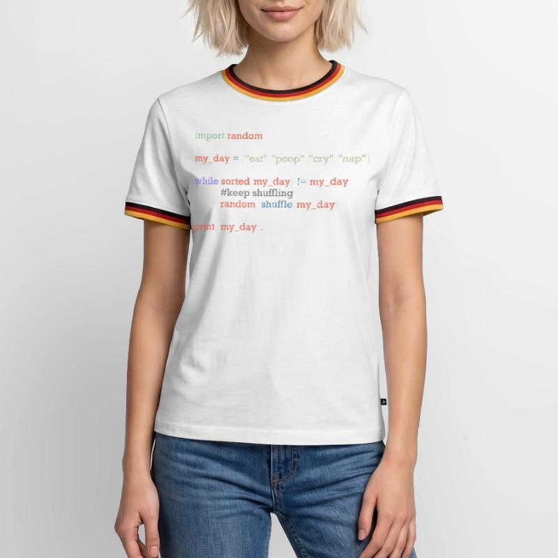 Drôle de code python sur la vie quotidienne, bébé T-shirt contrasté Homme