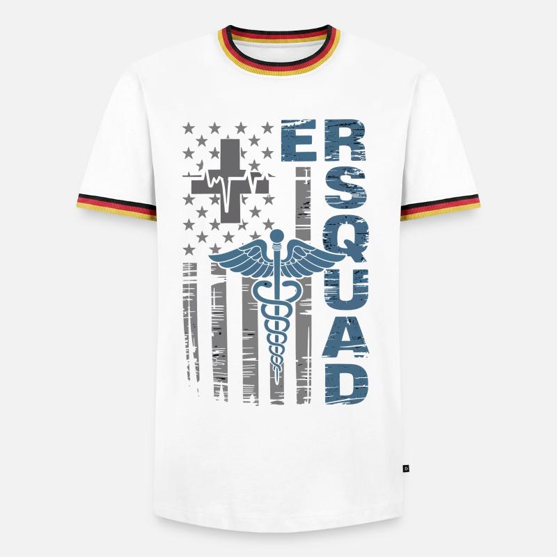 Caduceus Emergency Crest - Men's Ringer Shirt - white/tricolour