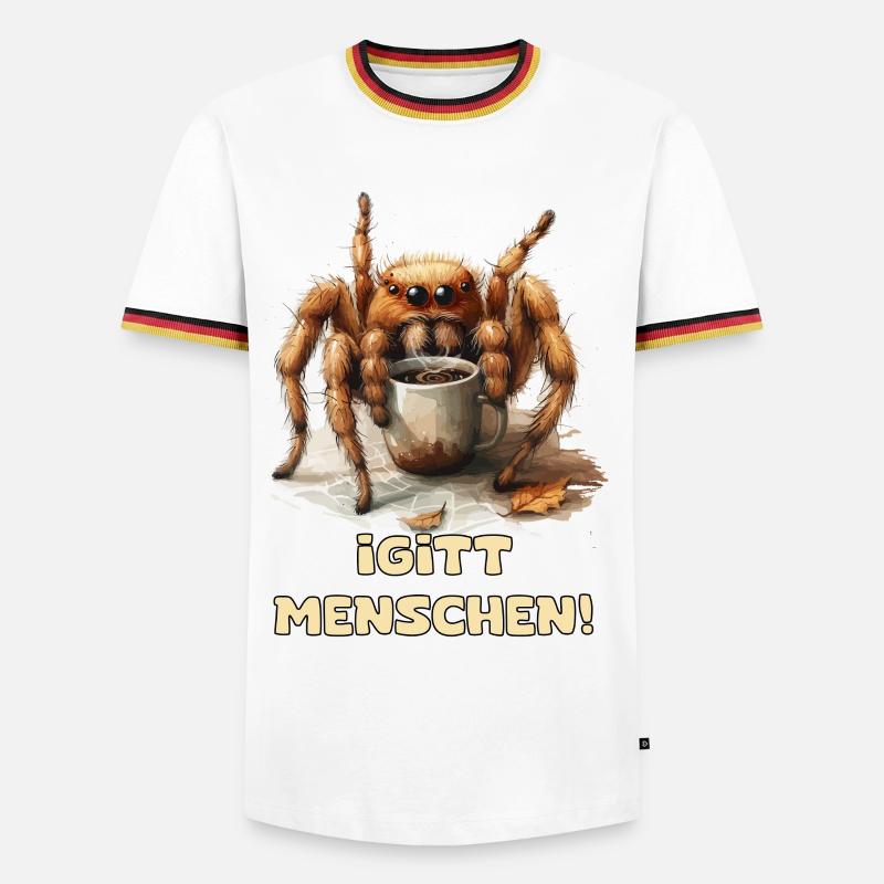 Coffee Spider Wit - Men's Ringer Shirt - white/tricolour