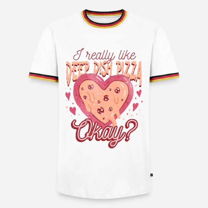 Deep Dish Pizza Chicargo - Men's Ringer Shirt - white/tricolour