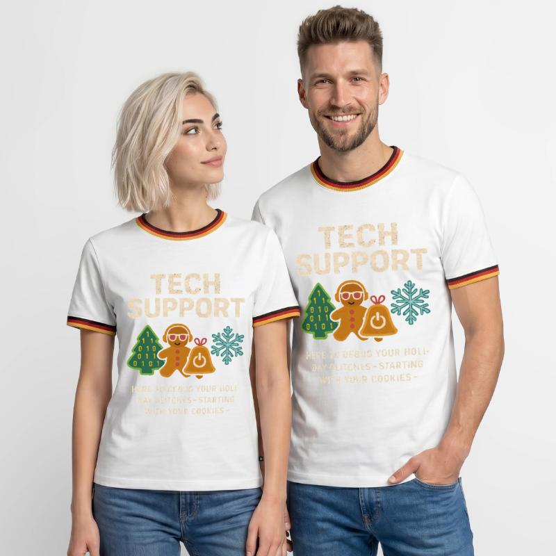 Admin Weihnachtsgeschenk IT Support Debugging Männer Kontrast-T-Shirt