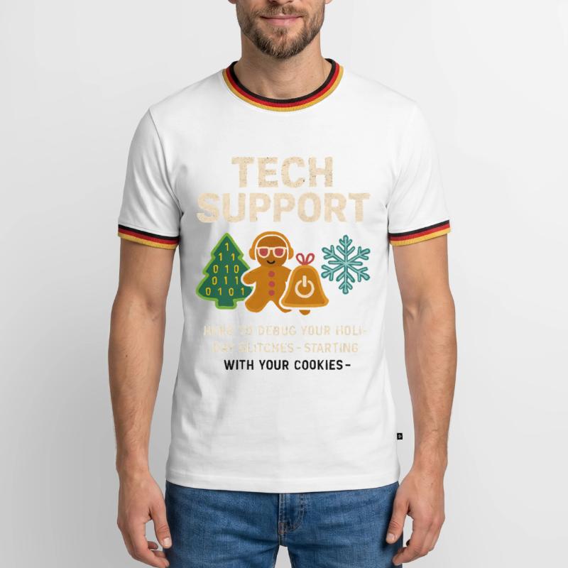 Admin Weihnachtsgeschenk IT Support Debugging Männer Kontrast-T-Shirt