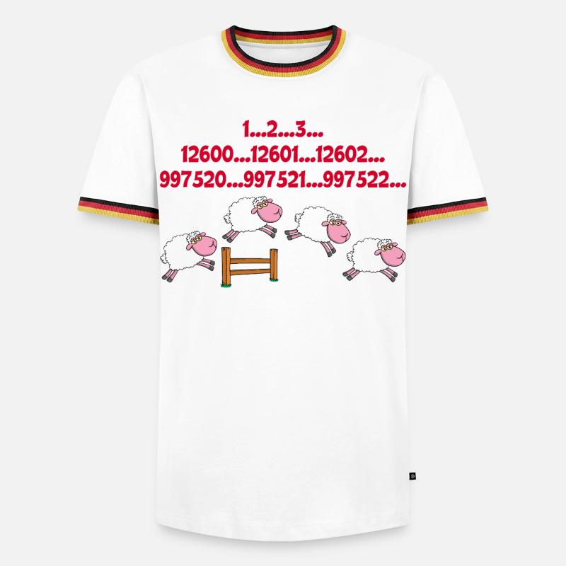 La technique de l'insomniaque - T-shirt contrasté Homme - blanc/tricolore