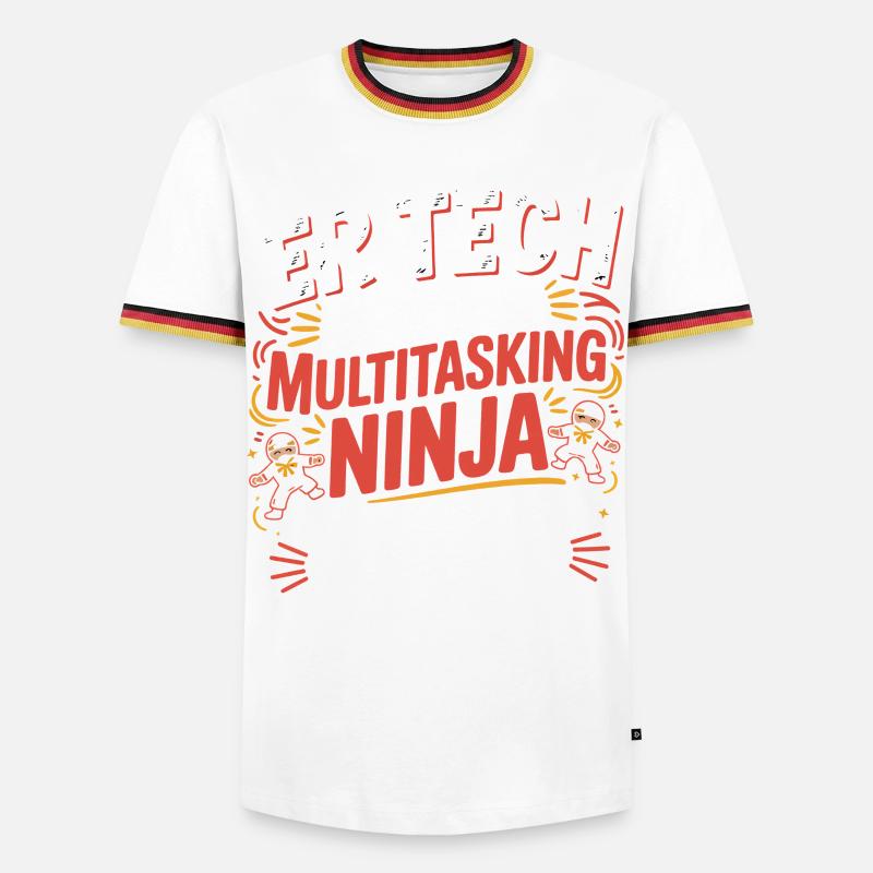 Tech Ninja: Multitasking Humor - Men's Ringer Shirt - white/tricolour