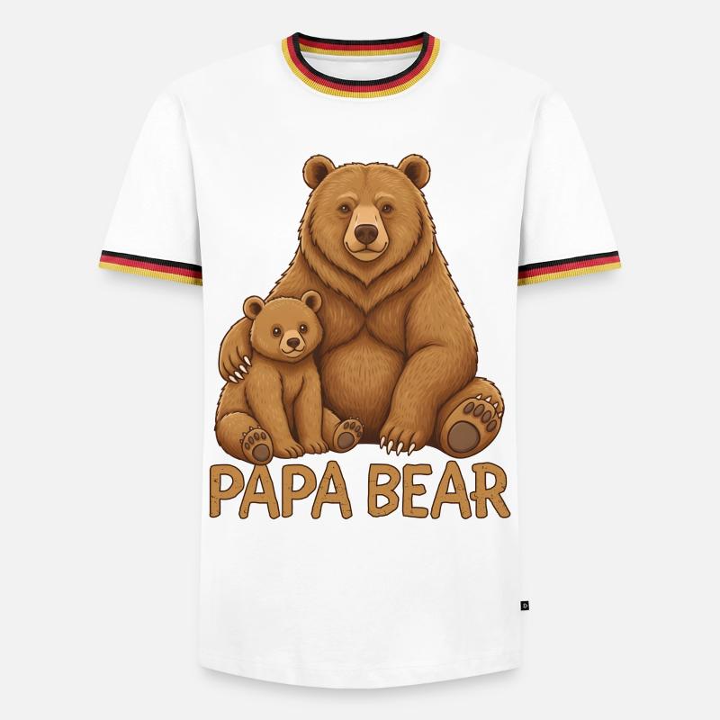 Papa Bear - Men's Ringer Shirt - white/tricolour