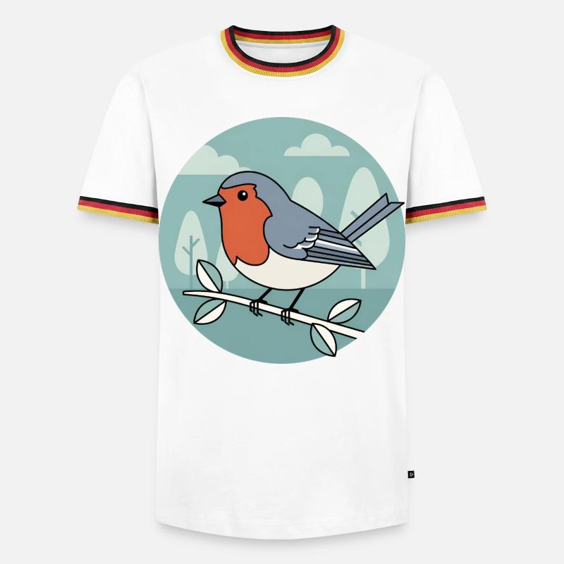 robin - Men's Ringer Shirt - white/tricolour