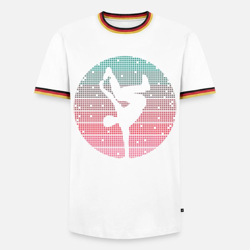 Breakdance Danse Breakdancer Breakdancer Rétro Breakdancer - T-shirt contrasté Homme - blanc/tricolore