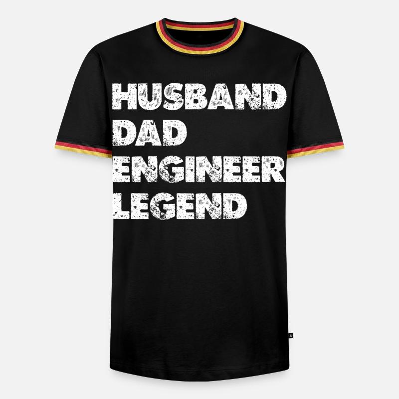 Husband Dad Engineer Legend - Men's Ringer Shirt - black/tricolour