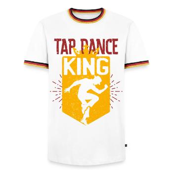 Tap Dance, Tap Dancer, Tap Dancer, Stepper - Men's Ringer Shirt - white/tricolour - Front - AI Model Female 172 light (172cm) & AI Model Male 185 light (185cm)