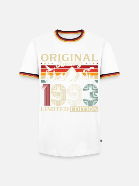 33rd Birthday Original January 1993 - Men's Ringer Shirt - white/tricolour