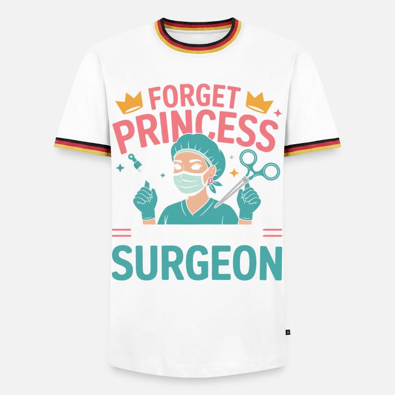 Ich will Chirurgin werden - Männer Kontrast-T-Shirt - Weiß/Dreifarbig