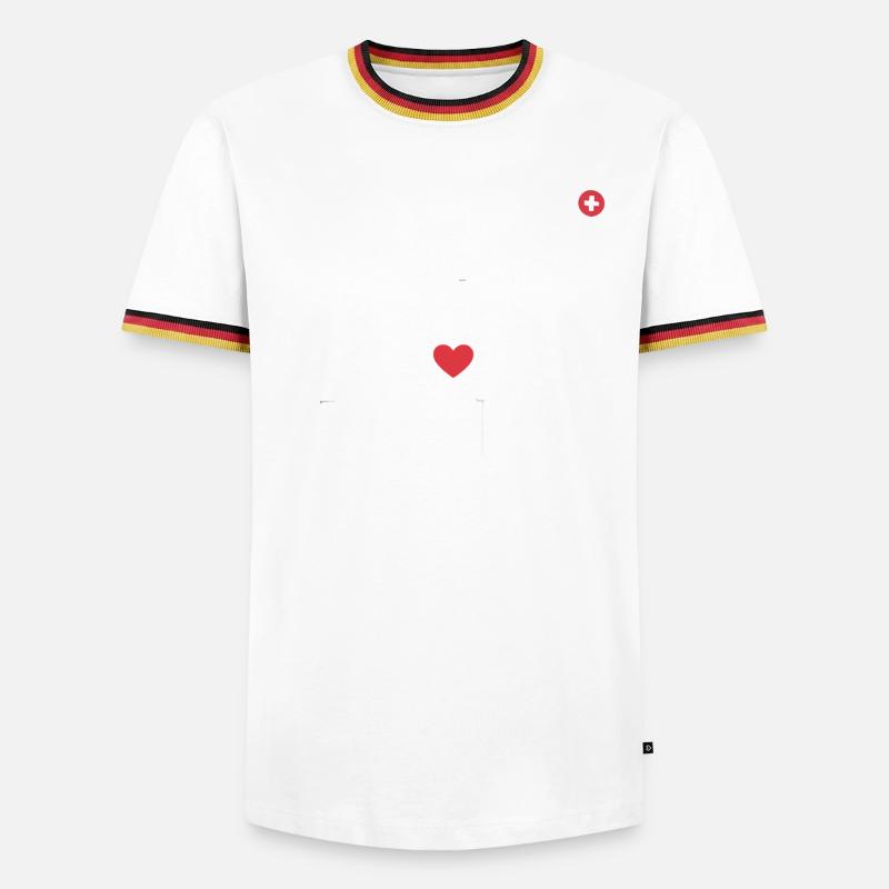 NachtSchicht Herzpfleger – Different Breed - Men's Ringer Shirt - white/tricolour