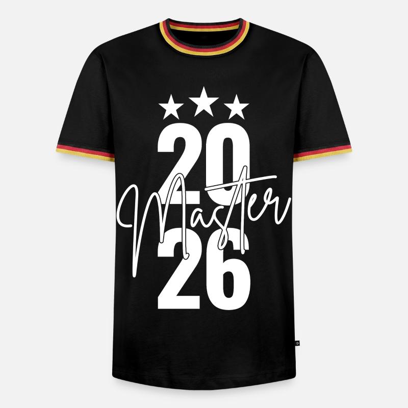 Master 2026 - Männer Kontrast-T-Shirt - Schwarz/Dreifarbig