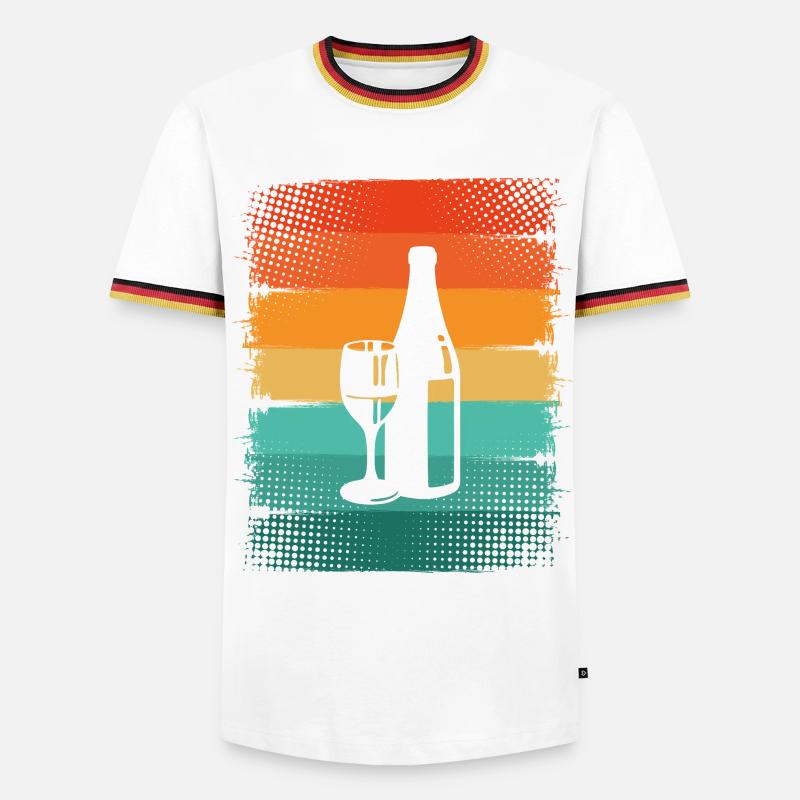 Wine - Men's Ringer Shirt - white/tricolour